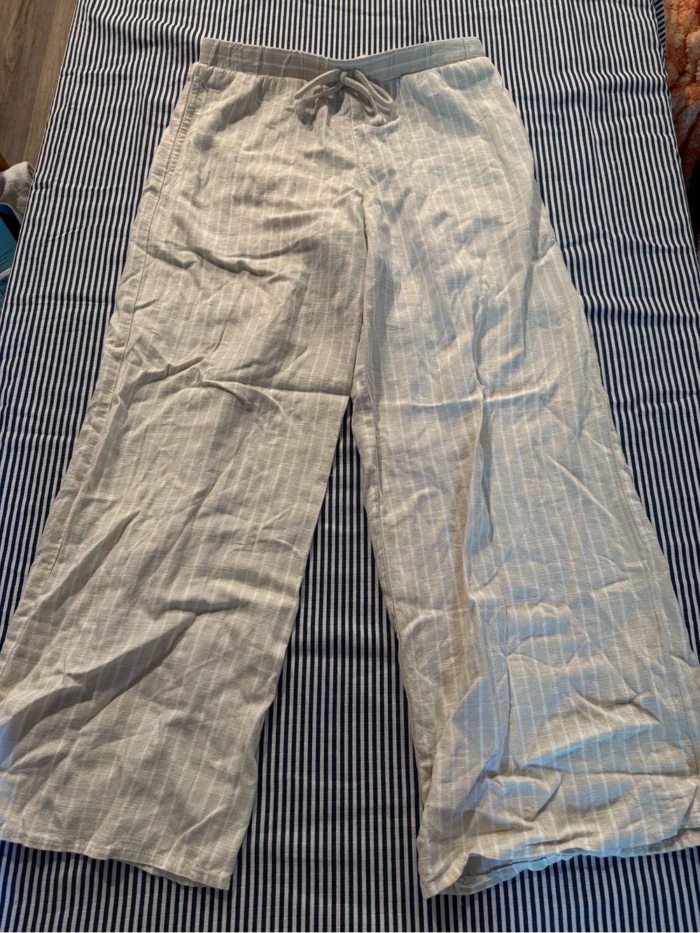 art class Cream and White Pinstripe Casual Lounge Pants